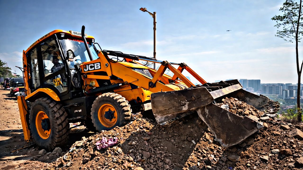 JCB 3DX Backhoe Loader Machine Working Video | Long JCB Excavation Work 