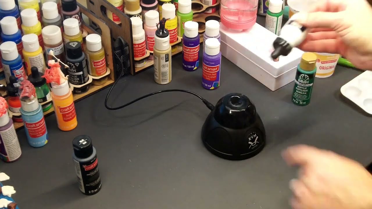 Review:KVM mini vortex mixer for acrylic pigments, tattoo ink, glue $19