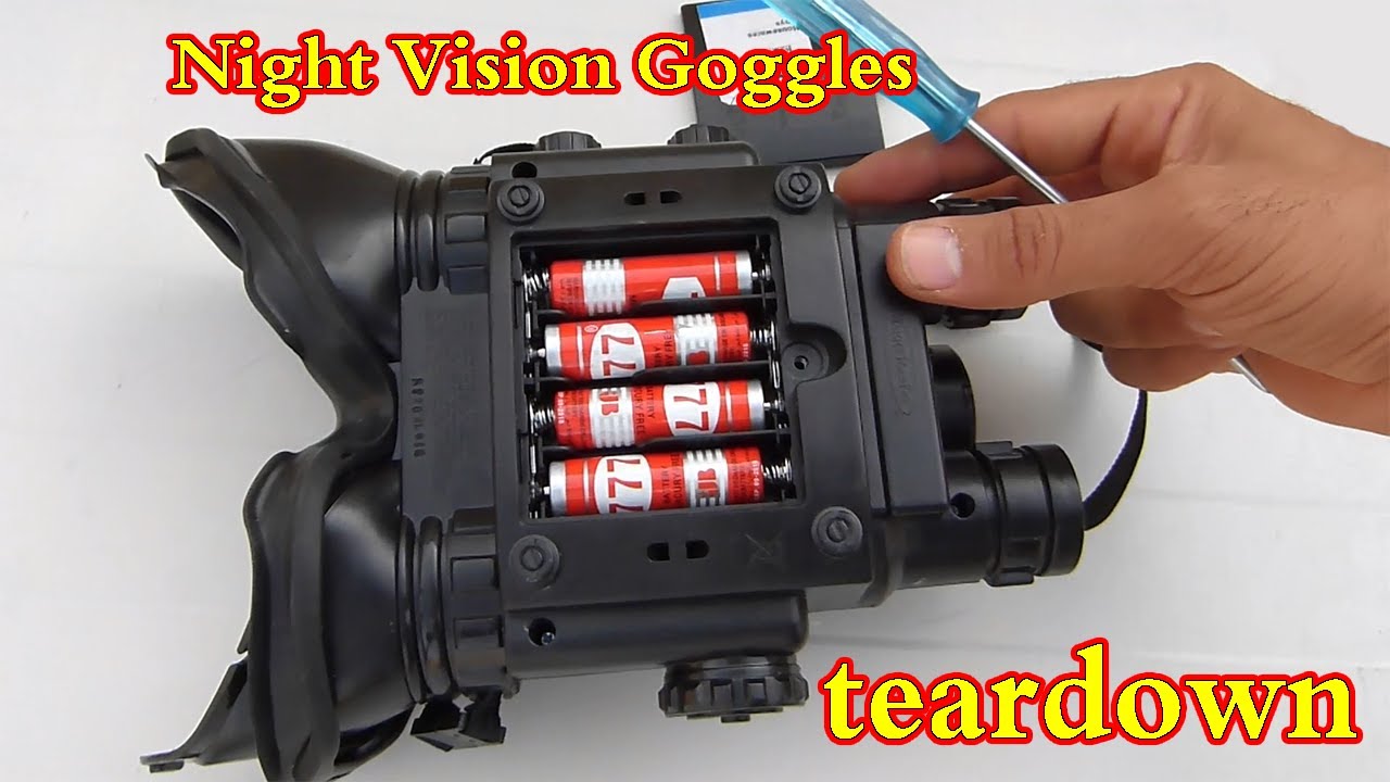 ASMR Night Vision Binoculars teardown, faulty digital night vision goggles from a fleamarket in Iraq