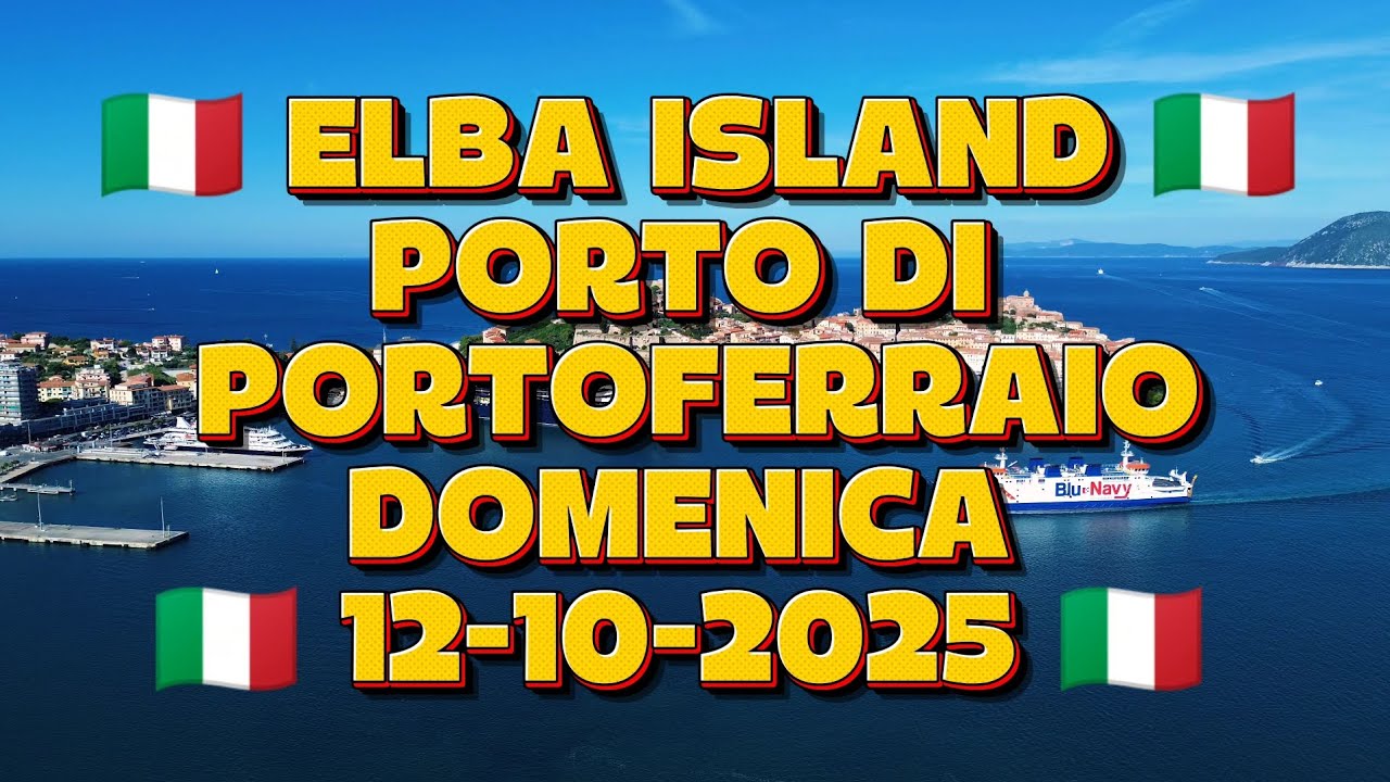 Elba Island 🇮🇹 🚁🇮🇹Domenica 12 ottobre 2025,porto di Portoferraio SEADREAM 1 e l’elegante ILMA 
