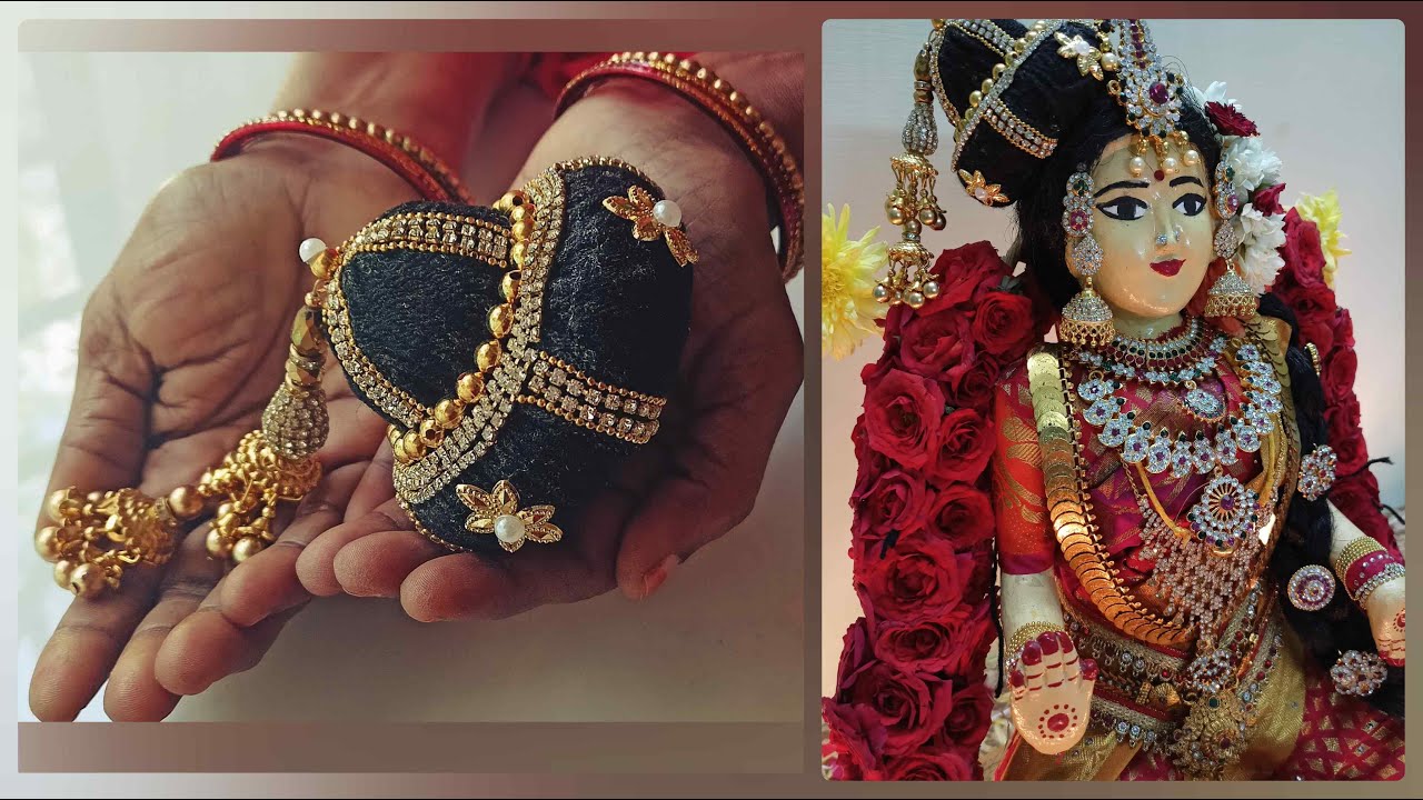 How to make #Aandal Kondai | ஆண்டாள் கொண்டை | Aandal #Alangaram | White Cement handmade sculpture