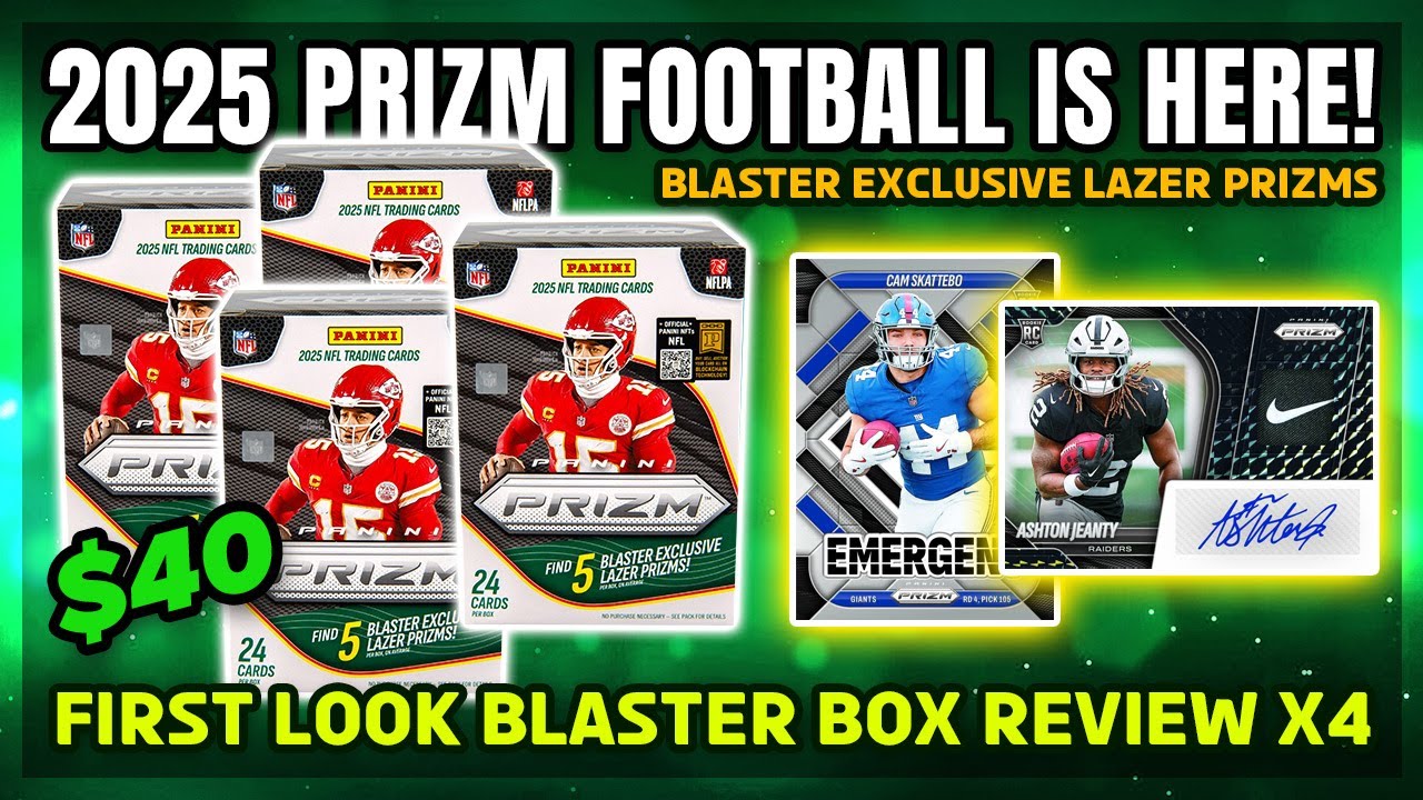 2025 PRIZM FOOTBALL IS HERE! Prizm Football Retail Blaster Box Review X4, LAZERS PRIZMS!