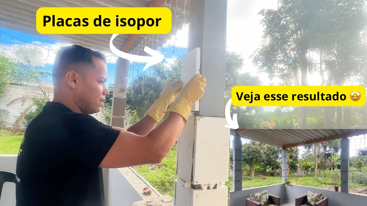 Como Revestir Colunas de Forma Econômica com Isopor e Argamassa