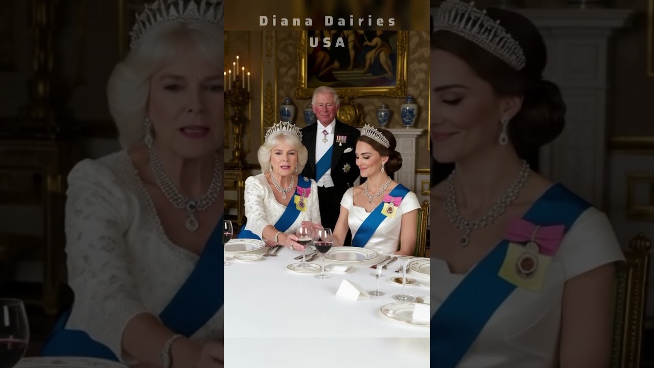 Camilla Snubs Catherine at Royal Dinner! 🍽️ #RoyalFamily #Drama