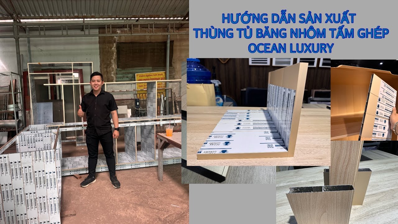 Hướng Dẫn Sản Xuất Tủ Bếp Nhôm Kính Ocean Luxury nhôm lá ghép | Chi Tiết Từng Bước Cho Anh Em Xưởng