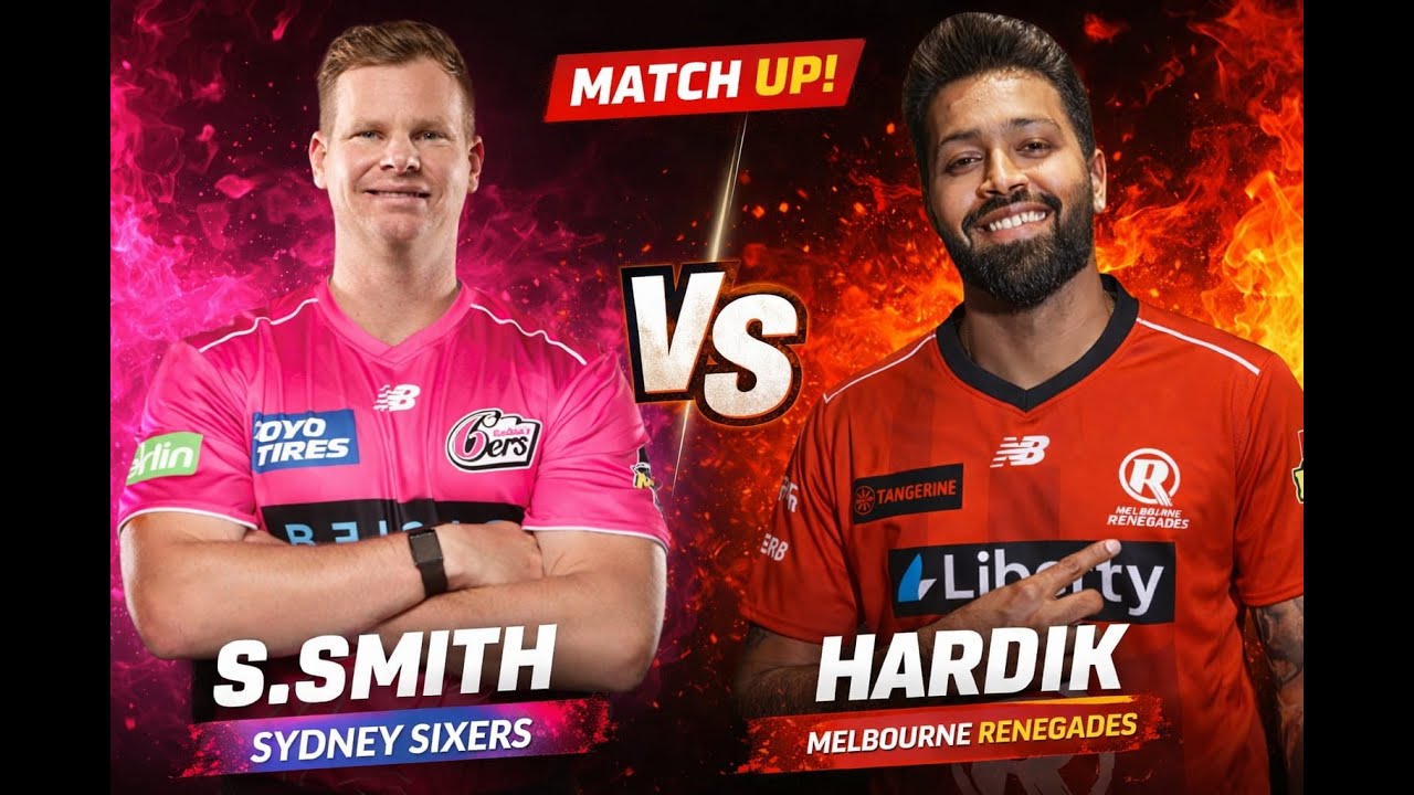 BBL  MATCH 14  | HARDIK PANDYA  VS  SMITH | MELBOURNE RENEGADES  VS  SYDNEY SIXERS