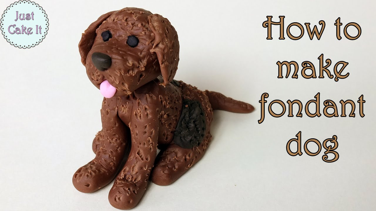 How to make fondant dog cake topper / Jak zrobić psa z masy cukrowej