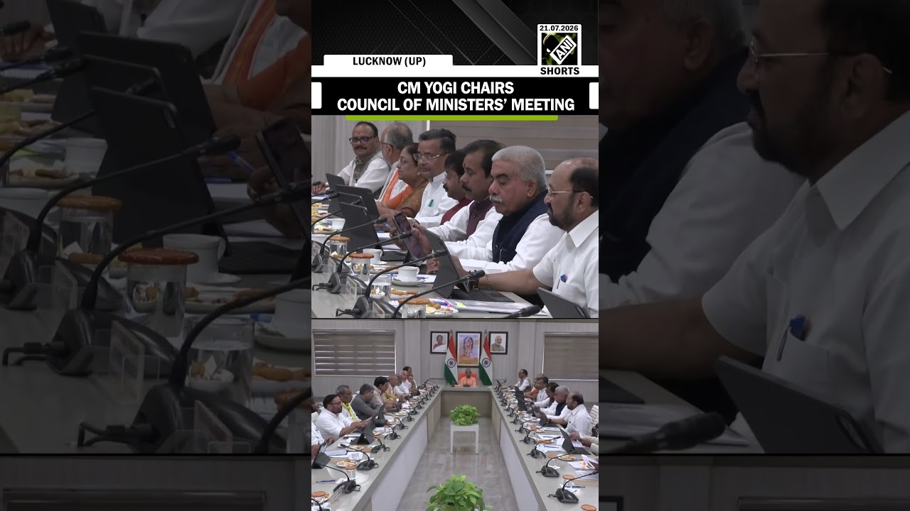 UP CM Yogi Adityanath chairs Council of Ministers meeting at his official residence in Lucknow