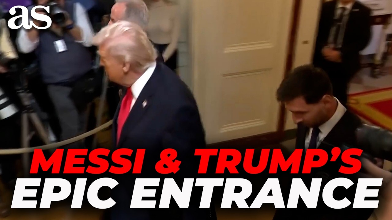 Messi & Trump's EPIC ENTRANCE at the White House for INTER MIAMI TRIBUTE