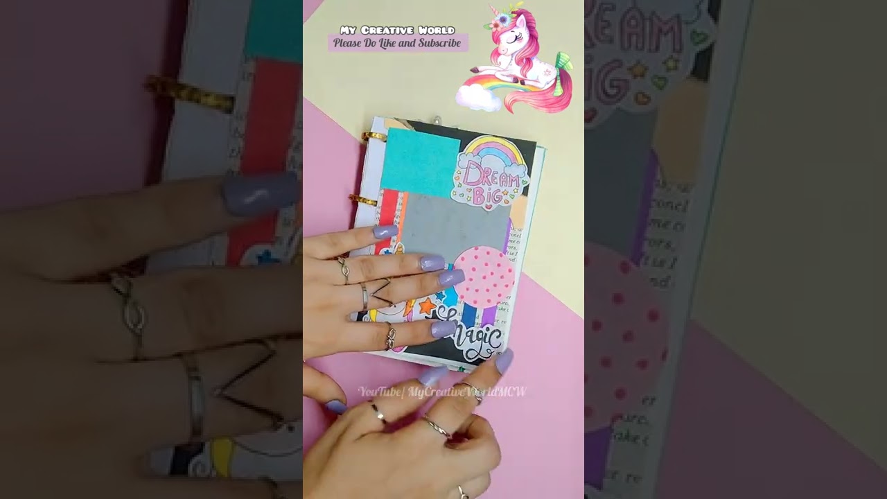 Unicorn theme journal | Unicorn journal | Journal With Me 