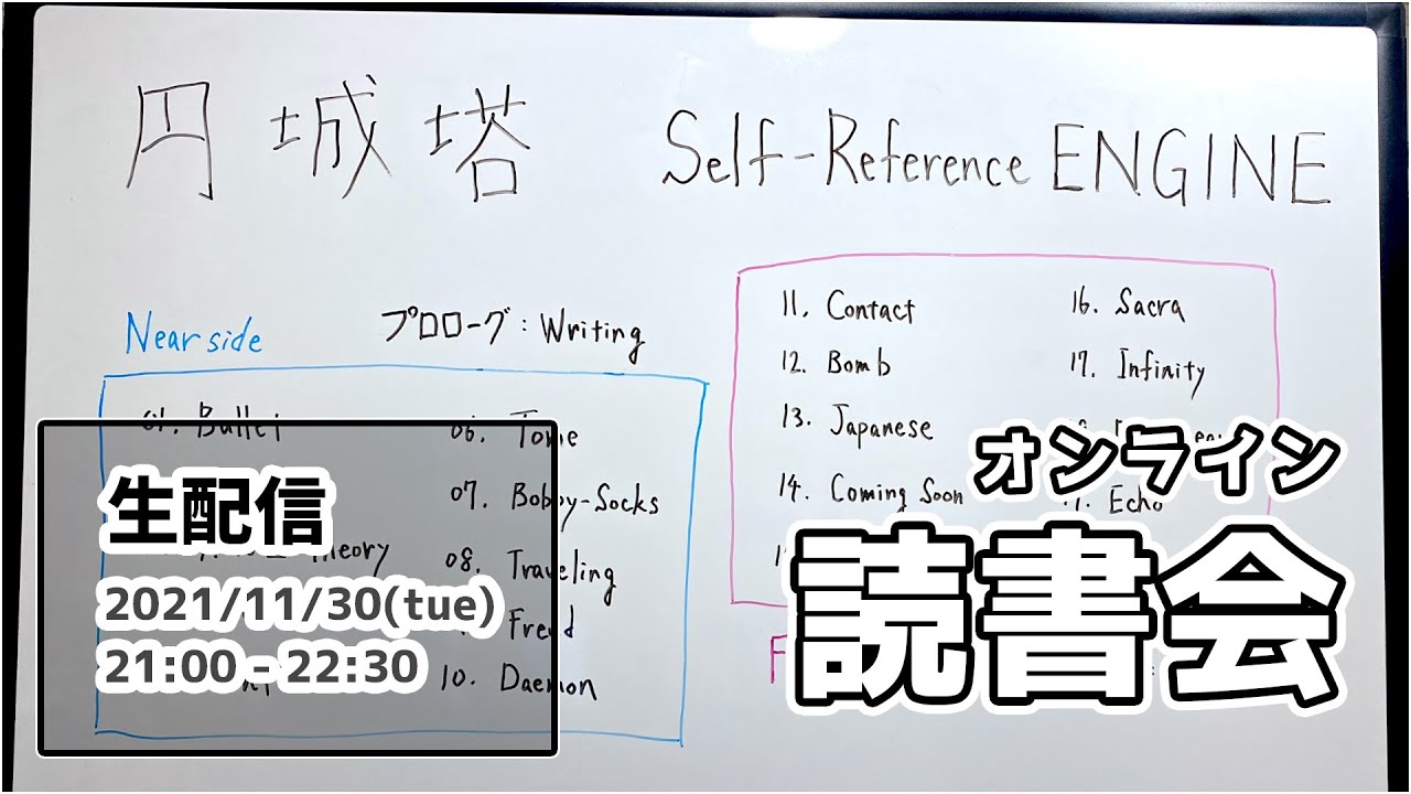 Self-Reference ENGINE / 円城 塔 【 オンライン読書会 #15 】【 文学YouTuber ムー 】