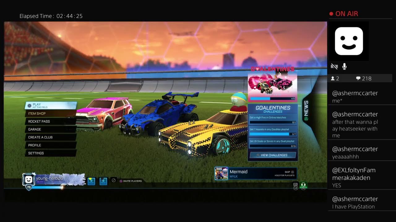 Playing rocket league
