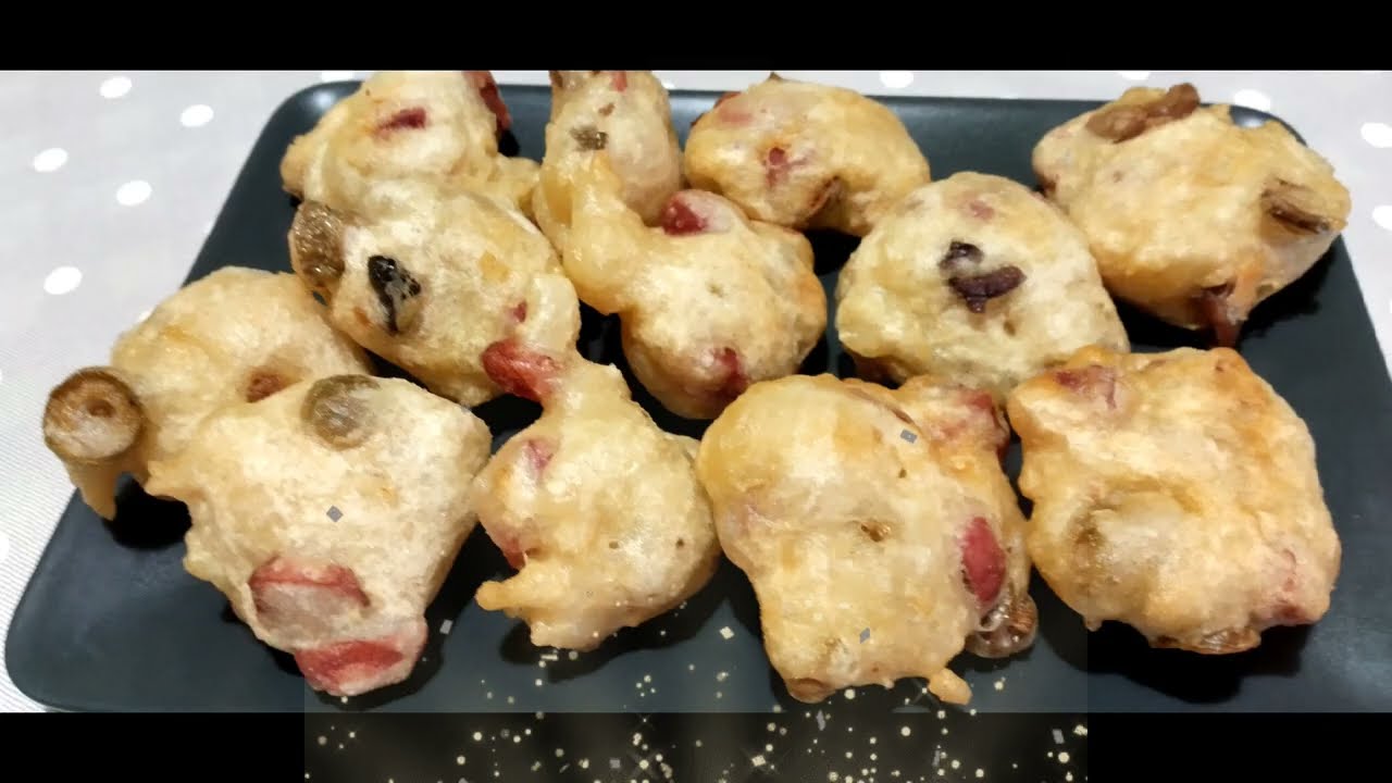 Zeppole salate salame e olive