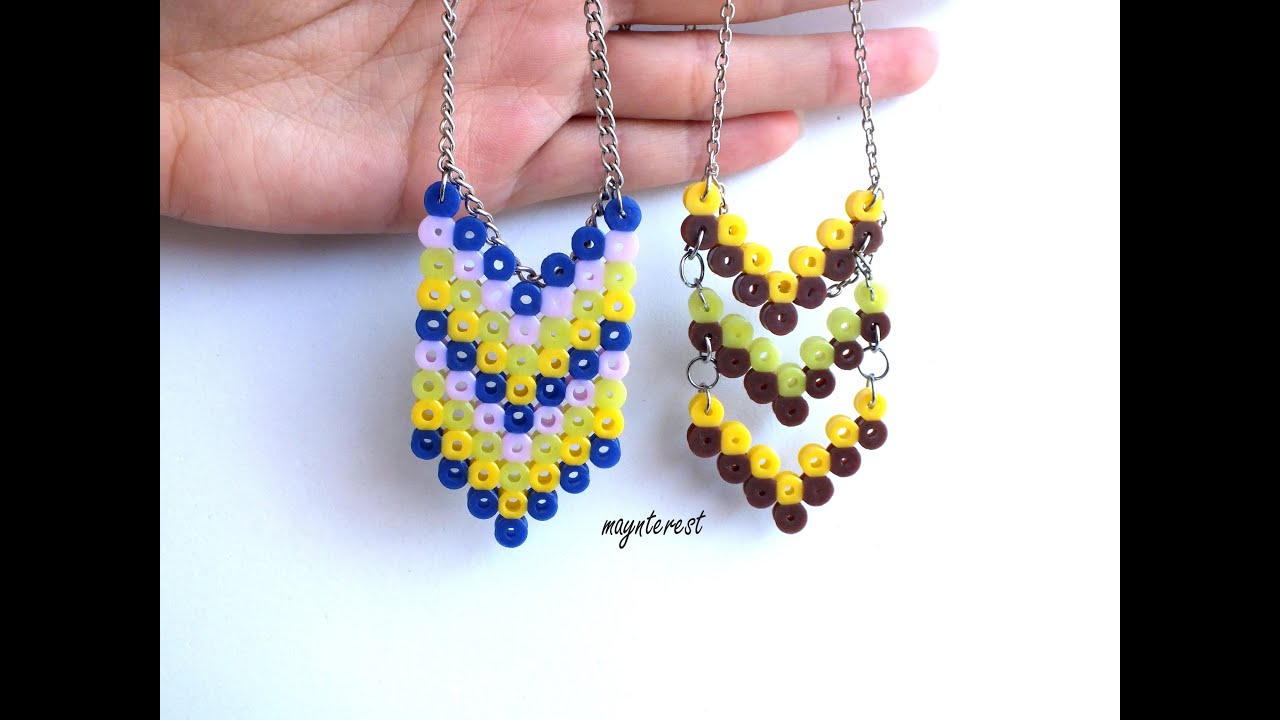 DIY COLLARES de hama beads - perler beads