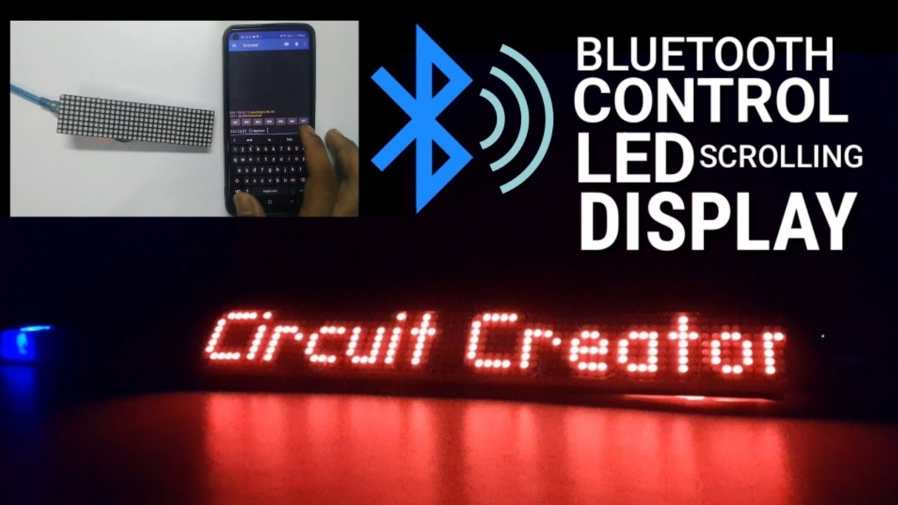 Bluetooth Scrolling Text LED Matrix with Arduino || MAX7219  HC05 Serial Bluetooth ||