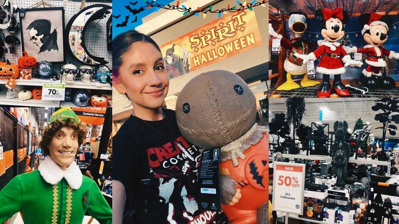 HUGE Holiday & Halloween Clearance Shopping Trip!🎃🎄At Home, Home Depot, Spirit Halloween & More!🖤