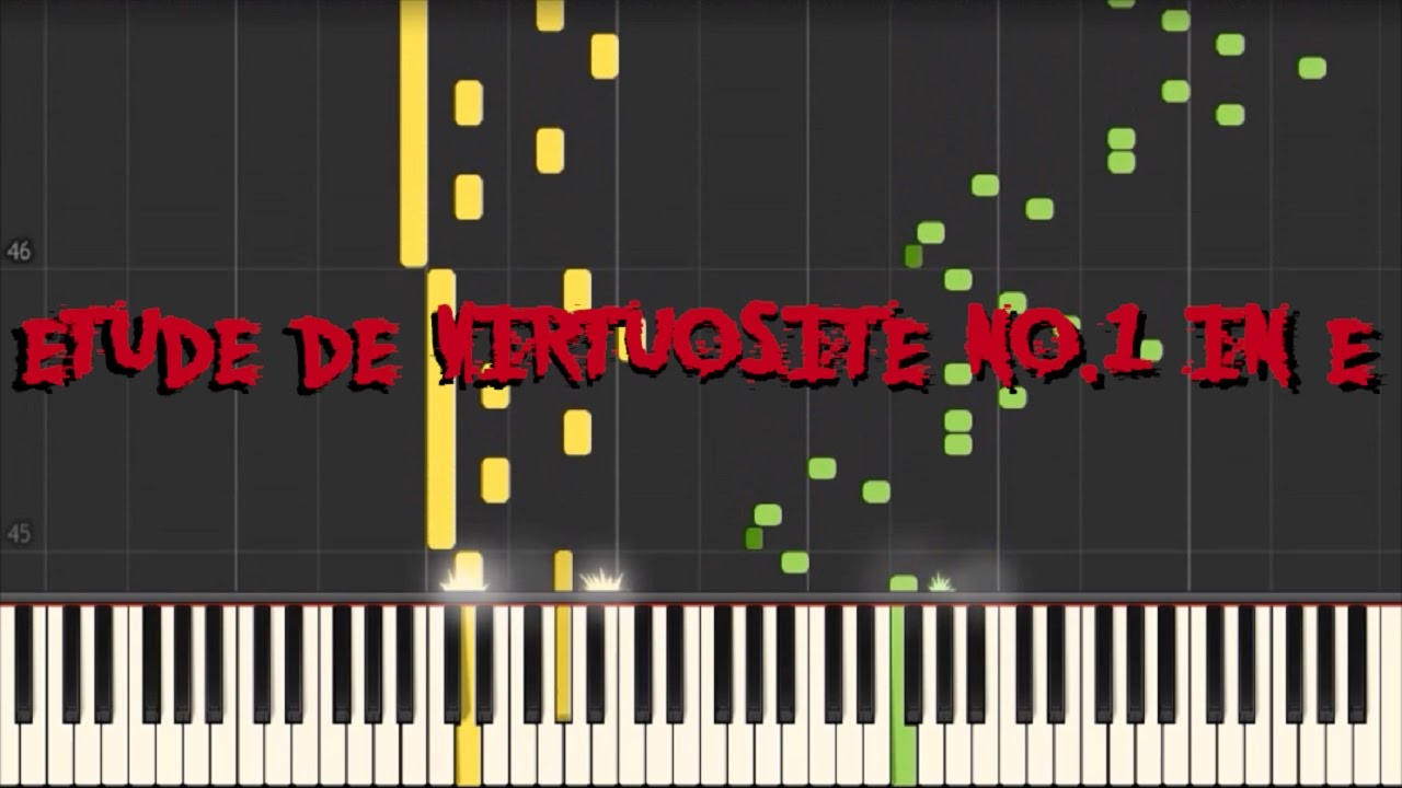 Moszkowski - &Eacute;tude de Virtuosit&eacute; No.1 in E (Piano Tutorial - Synthesia)