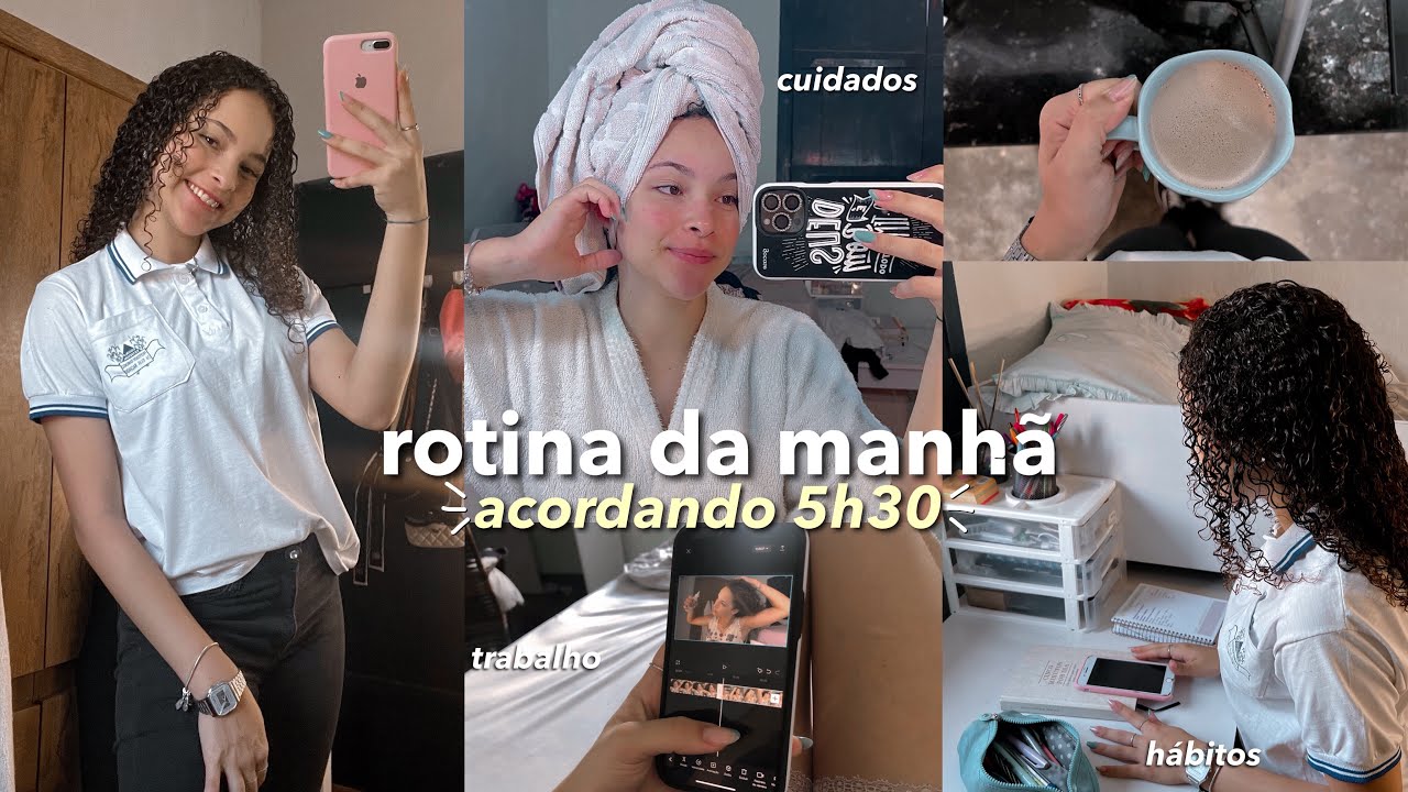 ROTINA MATINAL acordando 5h30 | cuidados, hábitos, trabalho✨