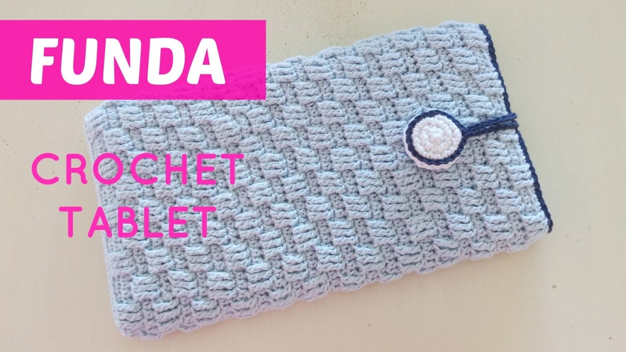 Crochet funda para tablet o libro electrónico
