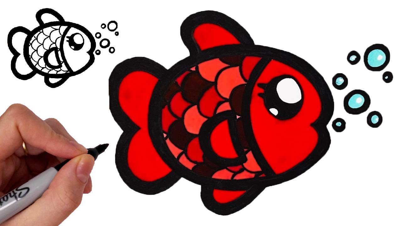 Comment Dessiner UN POISSON [Mignon Kawaii]