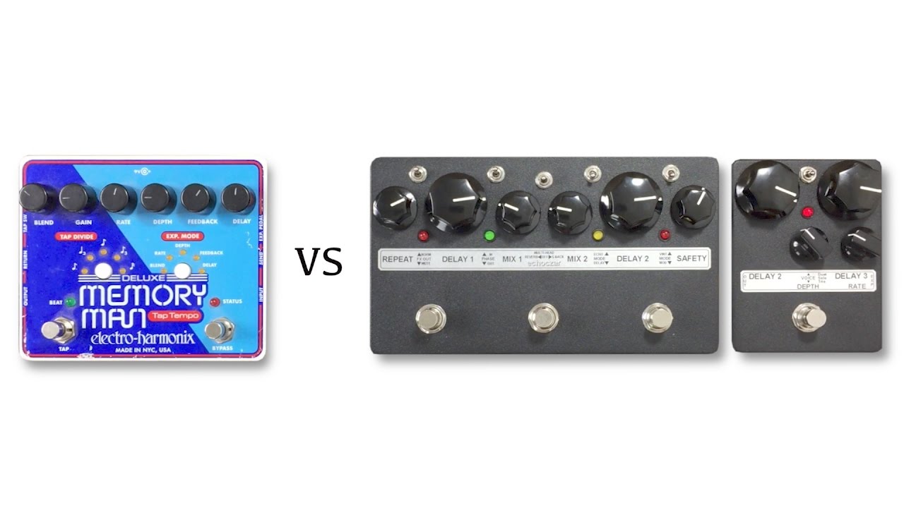 EHX Deluxe Memory Man Tap Tempo vs Toneczar Echoczar w Angel Baby Modulation