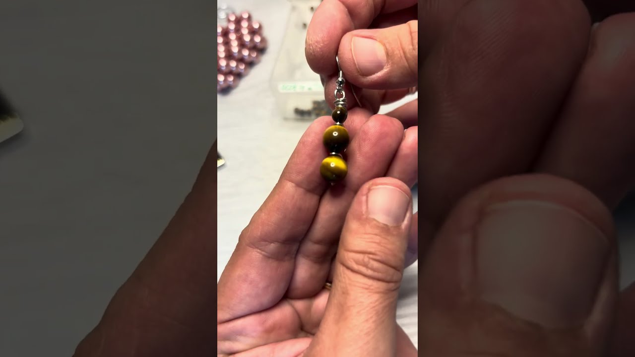 TUTORIAL: COME FARE GLI ORECCHINI CON FILO DI RAME E PERLE OCCHIO DI TIGRE