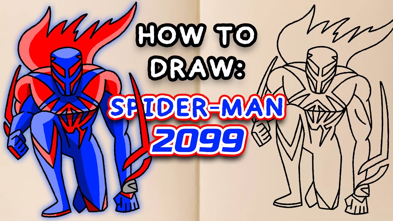 Learn and Draw! SPIDER-MAN 2099 (step by step tutorial)