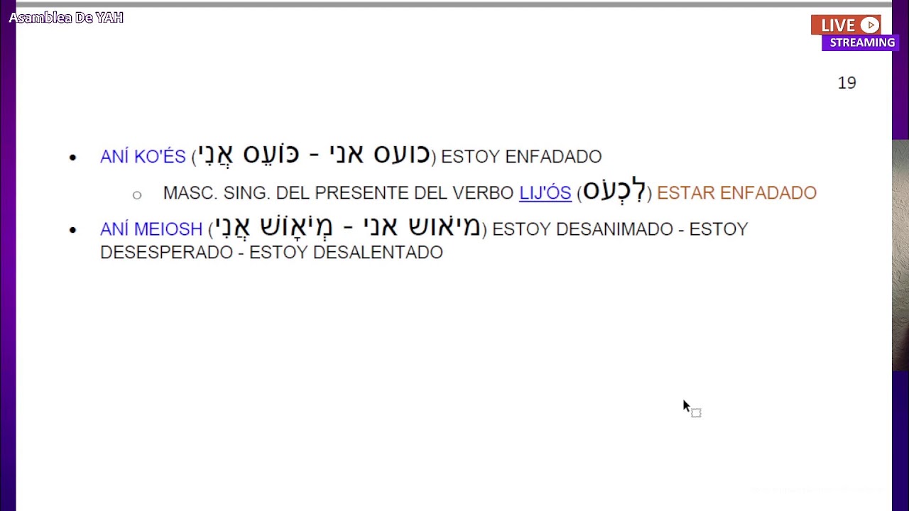 Aprendiendo Hebreo | El Verbo Hayah חיה SER - ESTAR / TENER