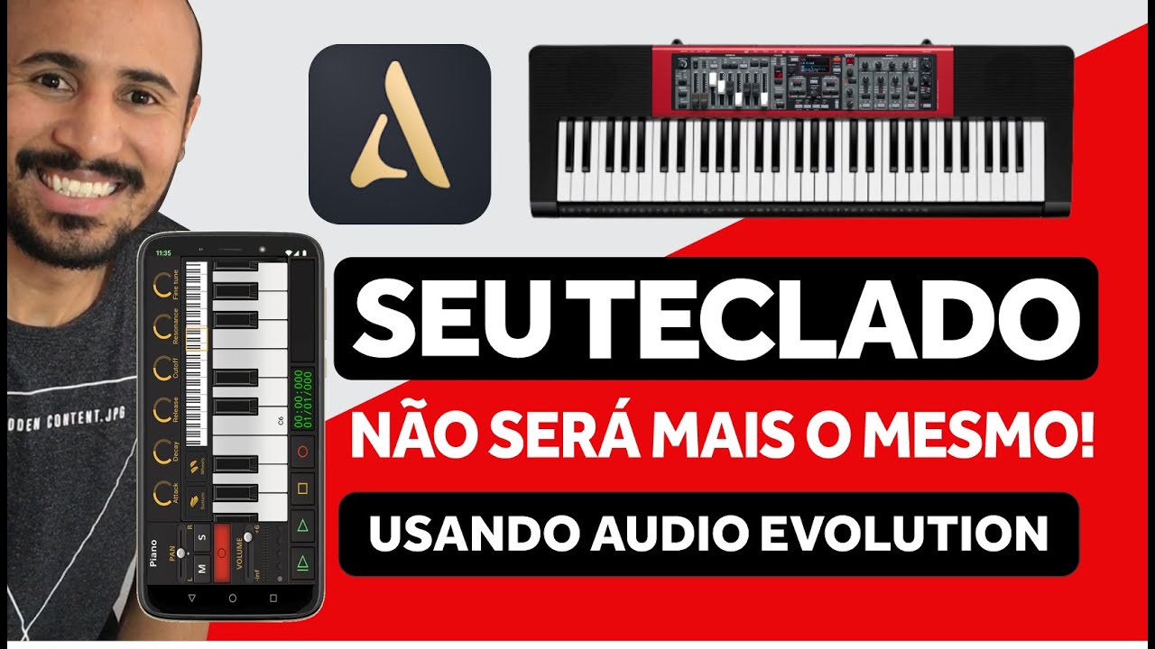 INSTALAÇÃO AUDIO EVOLUTION - O MELHOR APP DE TIMBRES P/ TECLADO NO CELULAR