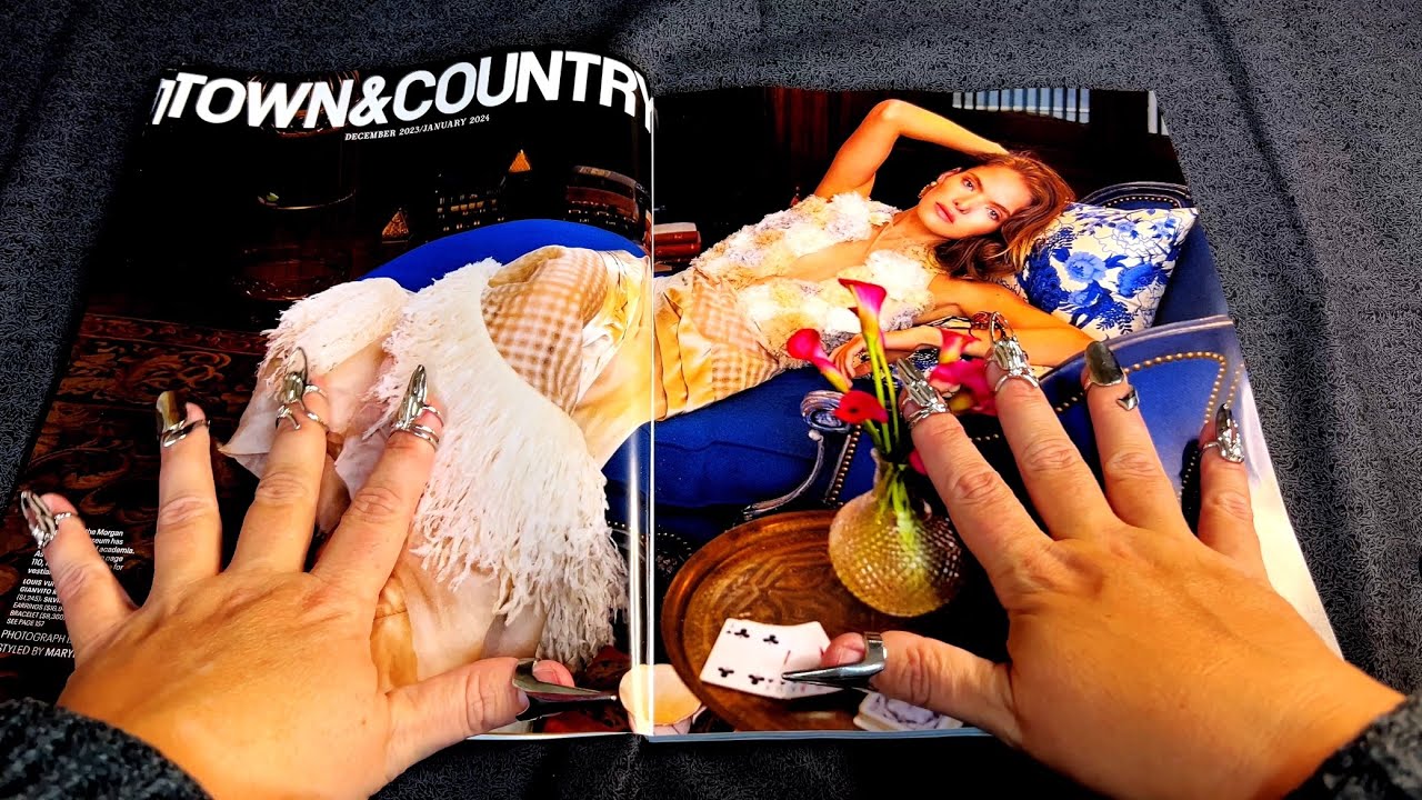 lofi asmr | town & country magazine flip thru