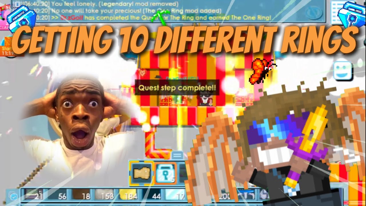 GETTING 10 DIFFERENT RINGS IN GROWTOPIA (epic quest)