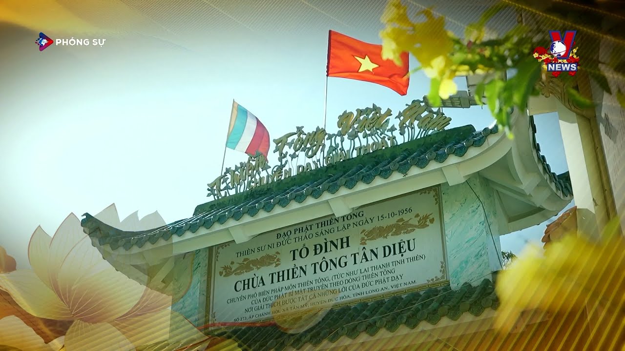 Truyền hình Thông Tấn phát phóng sự về chùa Thiền Tông Tân Diệu nhân dịp năm mới 2024