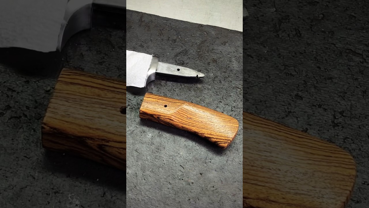 How to shape a knife handle #shorts #knifemaking