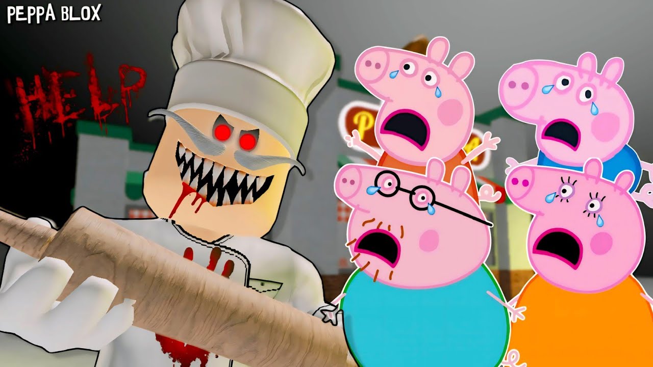 Peppa Pig ESCAPE PAPA  PIZZA'S PIZZERIA in Roblox! (SCARY OBBY)