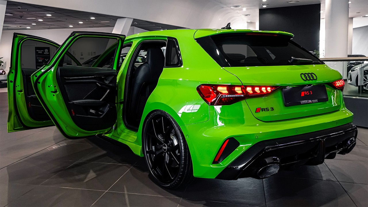 New 2026 Audi RS3 Sportback in Kyalami Green - Interior & Exterior Walkaround