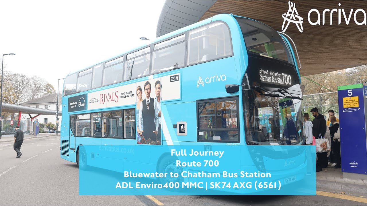Full Journey | Route 700 to Chatham Bus Station | 74 Reg ADL Enviro400 MMC | 6561 (SK74AXG)