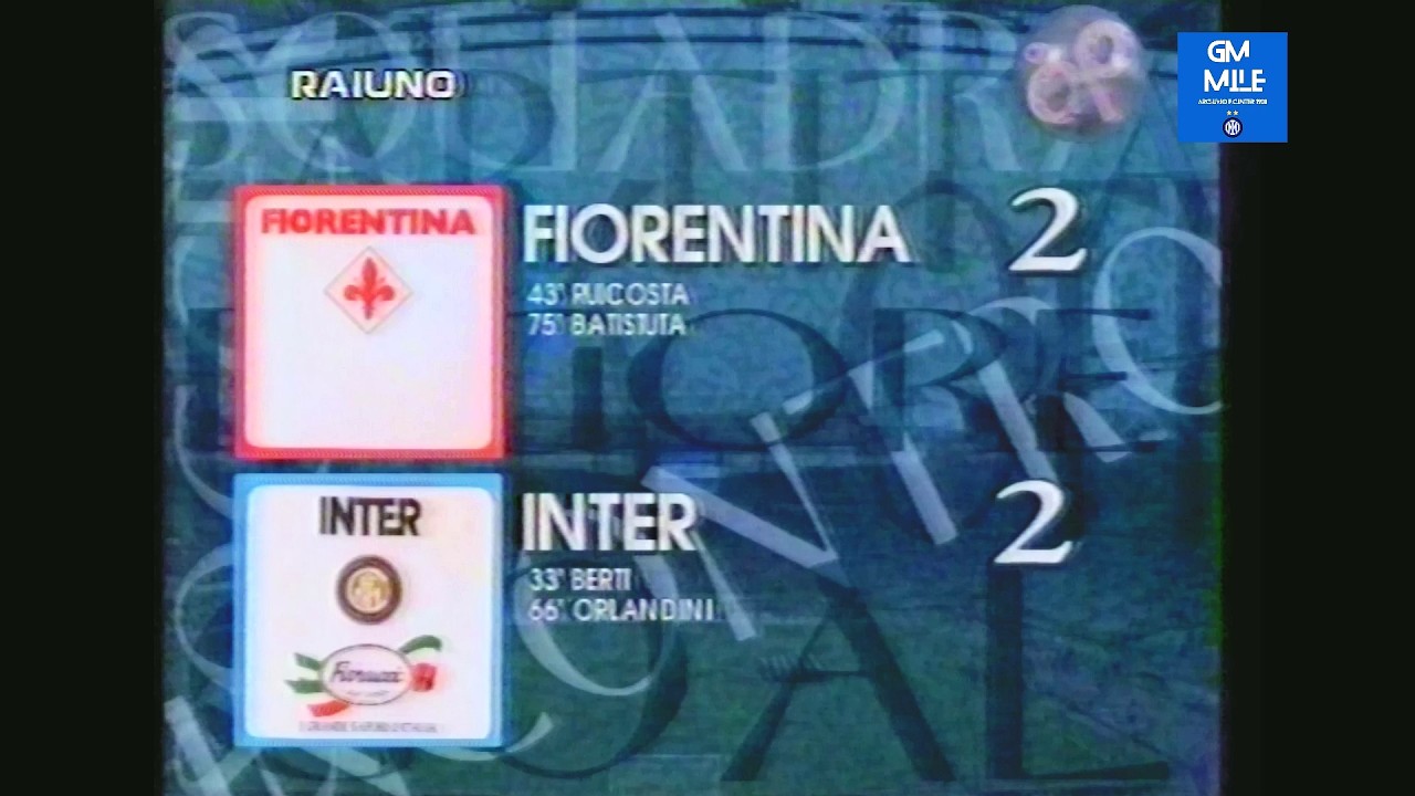 1994-95 (21^ - 26-02-1995) Fiorentina-INTER 2-2 [Berti,RuiCosta,Orlandini,Batistuta] 90°Minuto Rai1