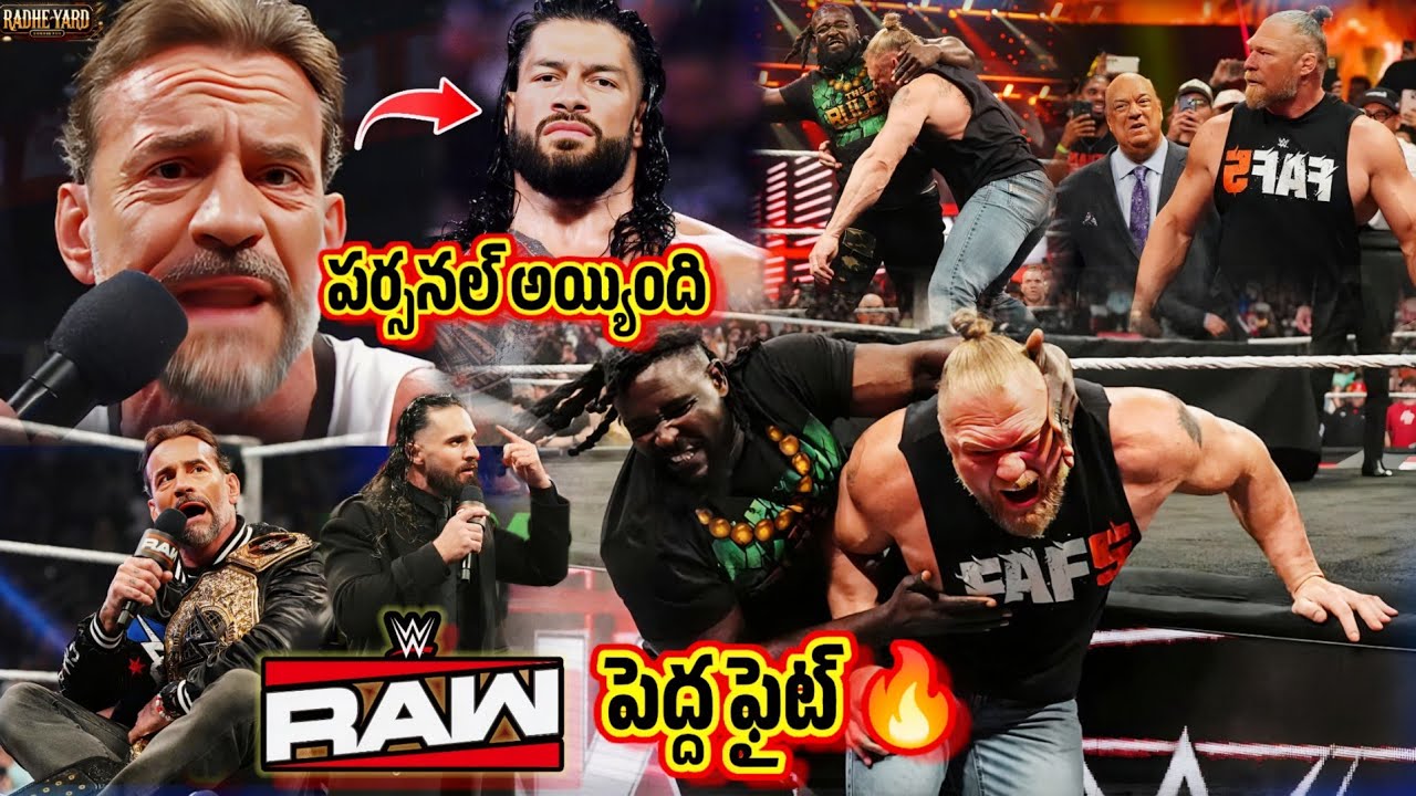 Things Got Personal 😱 CM Punk Targets Roman Reigns&hellip; Brock Lesnar vs Oba Femi Brawl 🔥 RAW Highlights