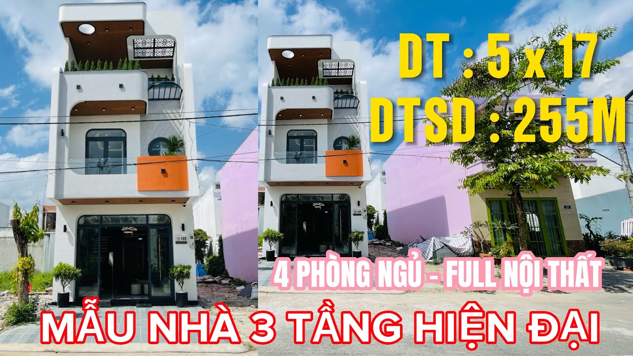 Bán Nhà 3 Tầng Hiện Đại 5 x 17 Full Nội Thất 4 Phòng Ngủ KDC Hồng Loan / Nhà Đất Cần Thơ 