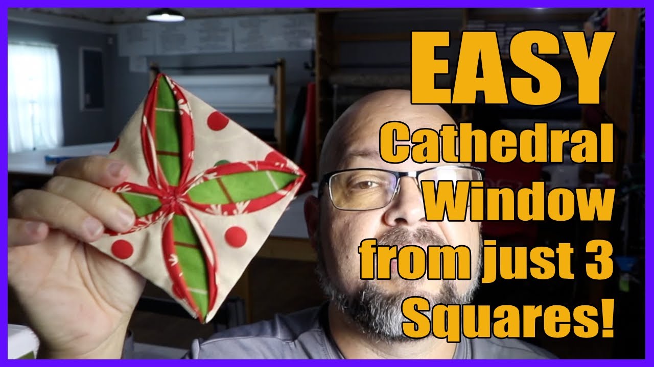 EASY Cathedral Window Block from Just 3 Squares!