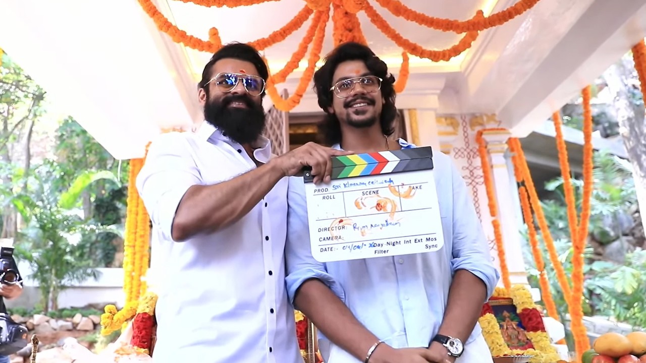 Actor Sai Durgha tej at PRODUCTION NO.1 Pooja Ceremony | Meghamsh Srihari | YouWe Media