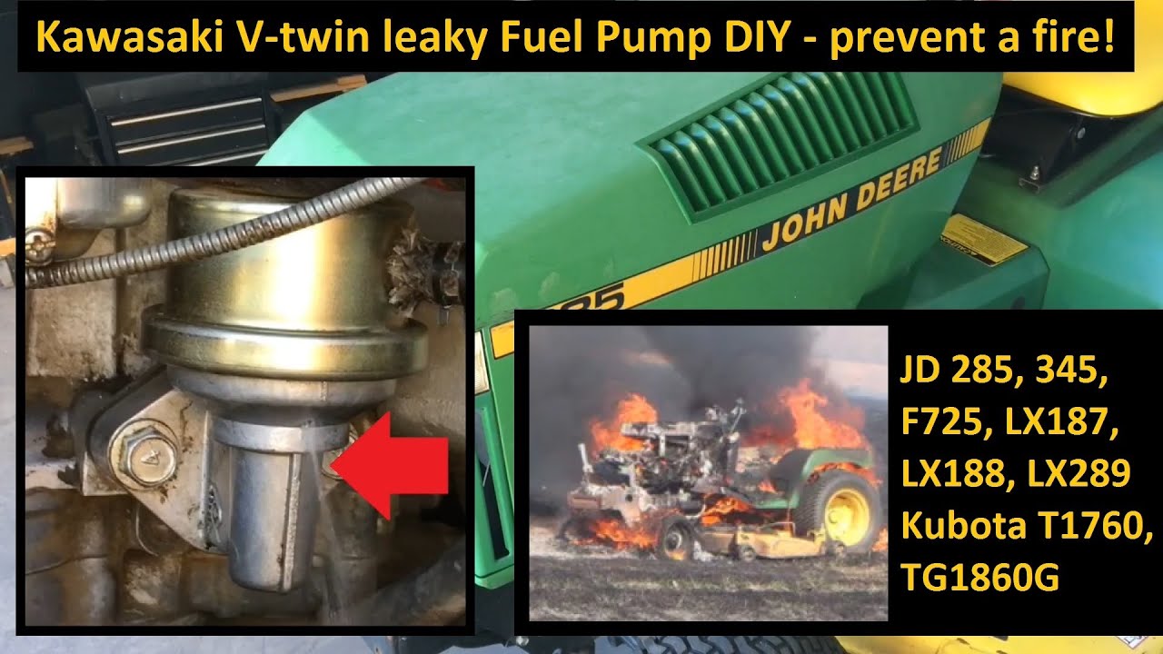 Ремонт топливного насоса John Deere 285, 345, LX178, LX188 своими руками (Kawasaki V-Twin FD590V ...