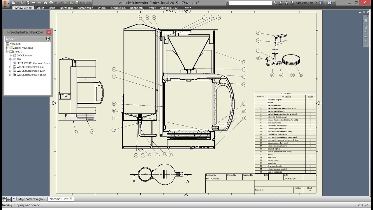 INVENTOR 2015 - ASSEMBLY DRAFTING