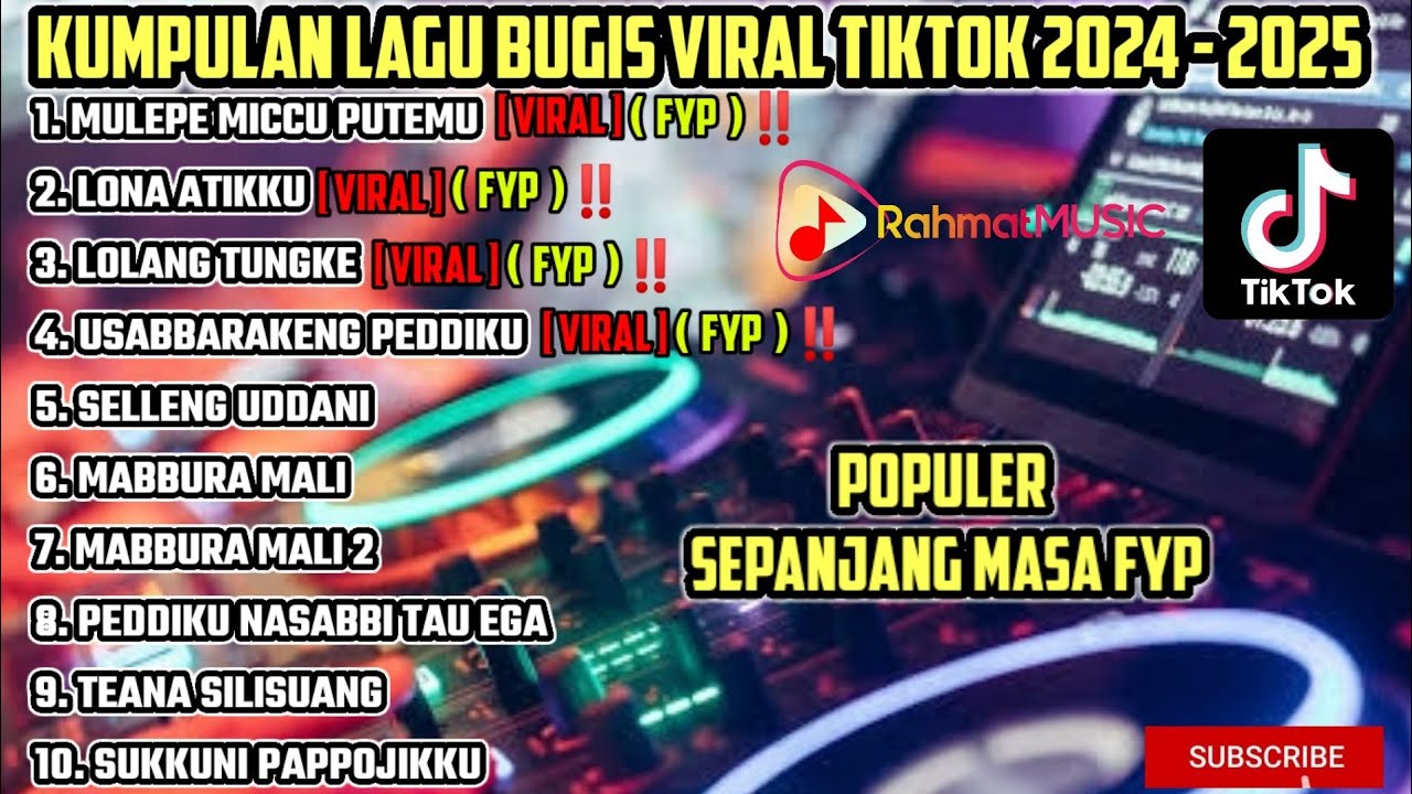 🔰KUMPULAN LAGU BUGIS VIRAL TIKTOK TERBARU FYP2025 Mulepe Miccu Putemu | Lolang Tungke Sepanjang Masa