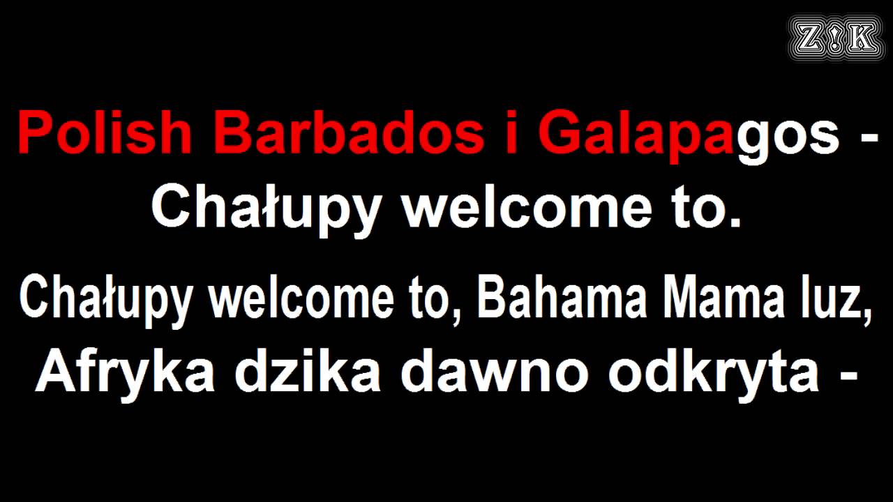 ♫♪♫♪ Zbigniew Wodecki - Chałupy welcome to - Zajebiste karaoke