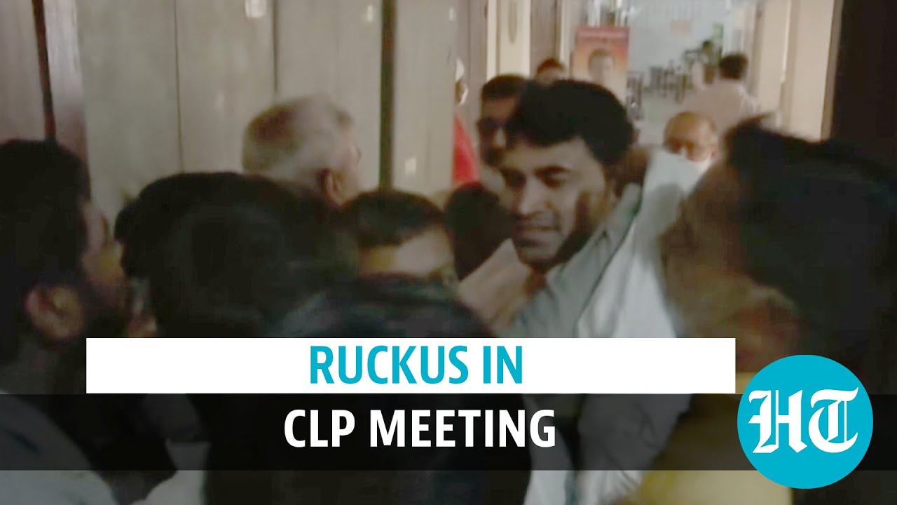 Watch: Ruckus during Congress meet in Patna, Chhattisgarh CM present