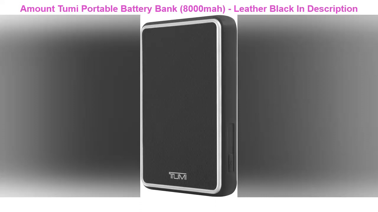 Tumi Portable Battery Bank (8000mah) - Leather Black