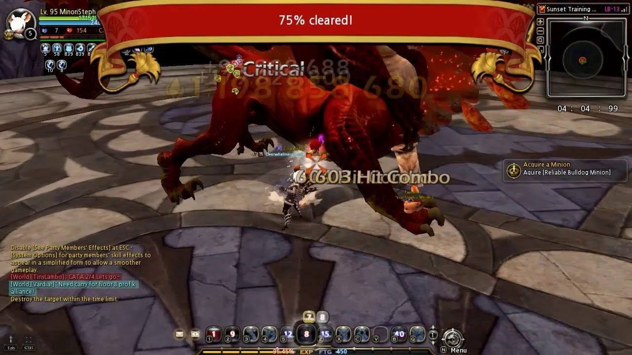 Dragon Nest NA - Ruina Blood Moon Jade Rotation Test (STG F13)