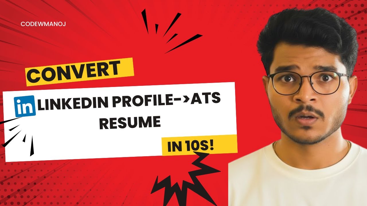 Convert LinkedIn Profile to ATS Resume in 10Seconds|Free Ai Tool 🚀