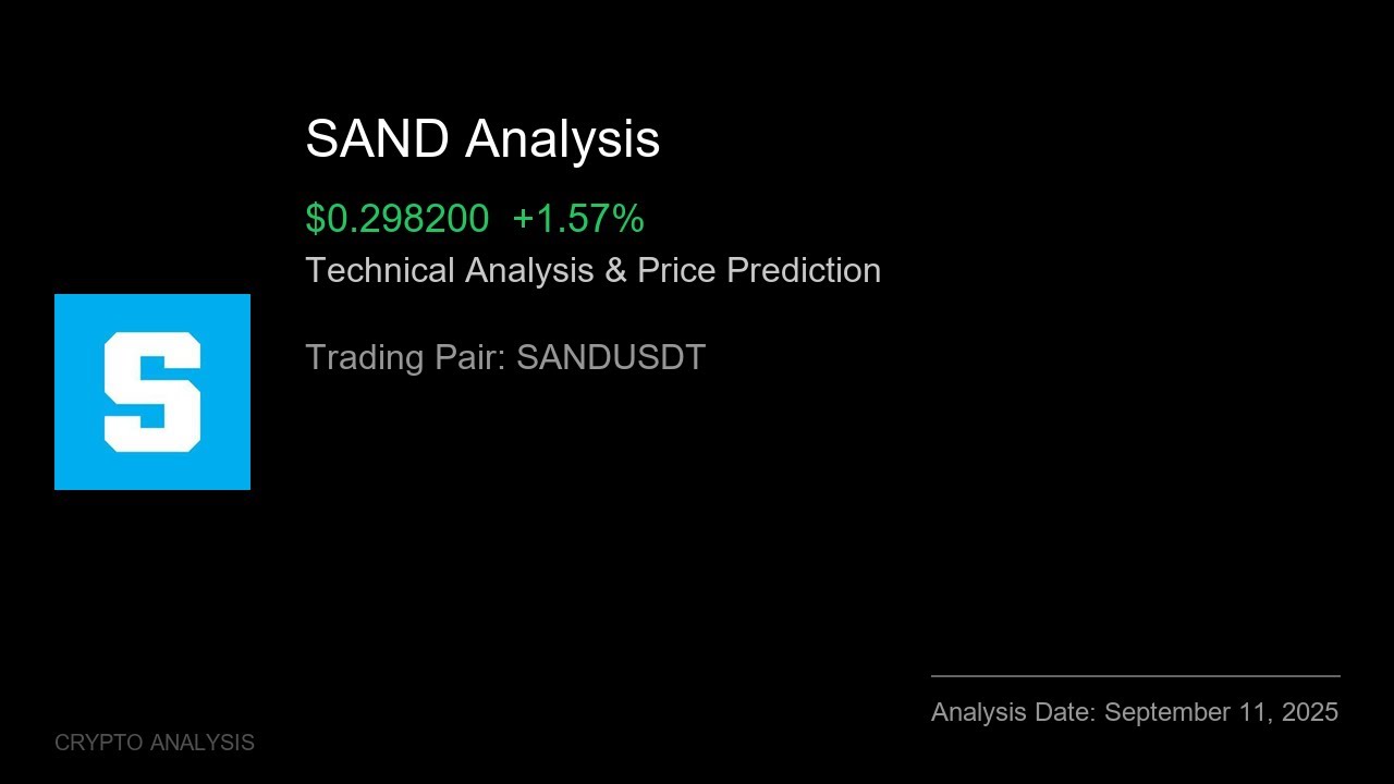 SAND (SANDUSDT) Technical Analysis - Price Prediction & Buy or Sell September 11, 2025
